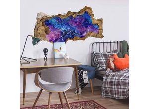 4063129217892 - 3D Wandtattoo Wohnzimmer Nebula Sternenstaub Universum Weltall Kinder Galaxie Mauerdurchbruch selbstklebend 40x26cm - blau