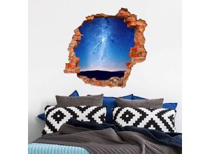 4063129217984 - K&l Wall Art - 3D Wandtattoo Wohnzimmer Polarlicht Milkyway Nachthimmel Sterne Moon Trance Mauerdurchbruch selbstklebend 60x57cm - bunt