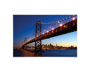 4063129225200 - Wizard Genius - xxl Poster San Francisco Skyline Stadt großes Wandposter Kinderzimmer 175x115cm - blau