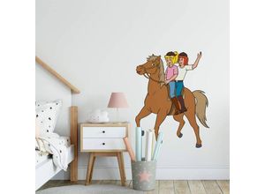 4063129233670 - Bibi&tina - Bibi & Tina Wandtattoo reiten Wandsticker Kinderzimmer Mädchen Pferd Aufkleber 61x80cm - bunt