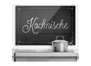 4063129262205 - K&l Wall Art - Glas Spritzschutz Herd Küchenrückwand Vintage Kreide Schultafel Kochnische 80x60cm - schwarz