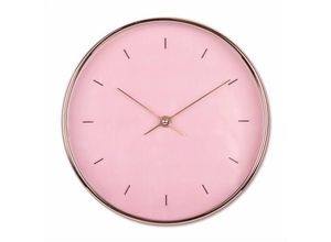 4063129272815 - K&l Wall Art - Gold Rosa Wanduhr Shabby Chic Ø25cm Mädchen Wanduhren Roségold leises Uhrwerk ohne Tickgeräusche - Rosa