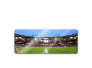 4063129296330 - Vfb Stuttgart - Glasbild modern Fußball Verein Arena Tribüne 100x40cm Glas Wandposter - bunt