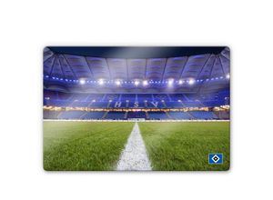 4063129296750 - Hamburger Sv - Glasbild modern Fußball Wandbild Verein hsv Arena 100x70cm Glas Wandposter - blau