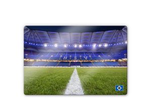 4063129296767 - Hamburger Sv - Glasbild modern Fußball Wandbild Verein hsv Arena 60x40cm Glas Wandposter - blau