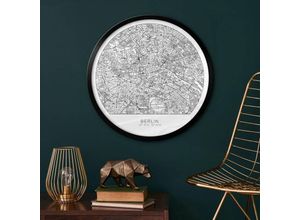 4063129297511 - K&l Wall Art - Rundes Poster Wandbild Küche Minimalistische Landkarte Lieblingsort Stadtplan Berlin ø 30cm - schwarz 4063129297511 - K&l Wall Art - Rundes Poster Wandbild Küche Minimalistische Landkarte Lieblingsort Stadtplan Berlin ø 30cm - schwarz