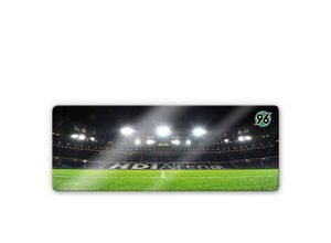 4063129297634 - Hannover 96 - Glasbild modern Fußball Verein HDI-Arena Nacht 100x40cm Glas Wandposter - bunt