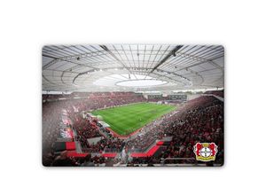 4063129298013 - Bayer 04 Leverkusen - Glasbild modern Fußball Verein Bay Arena Leverkusen Fan Stadion 60x40cm Glas Wandposter - bunt