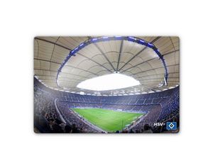 4063129298051 - Hamburger Sv - Glasbild modern Fußball Verein Hamburger hsv Arena Volksparkstadion 100x70cm Glas Wandposter - bunt