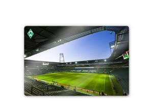 4063129298280 - Sv Werder Bremen - Glasbild modern Fußball Verein Werder Bremen Fans Weserstadion 100x70cm Glas Wandposter - grün