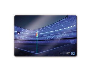 4063129298518 - Hamburger Sv - Glasbild modern Fußball Wandbild Verein Hamburger hsv Volksparkstadion 100x70cm Glas Wandposter - blau