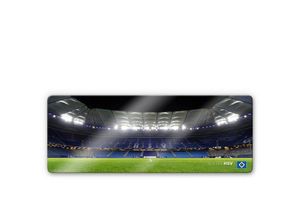 4063129298709 - Hamburger Sv - Glasbild Fußball Wandbild Verein hsv Arena Nacht Panorama 100x40cm Glas Wandposter Büro - bunt