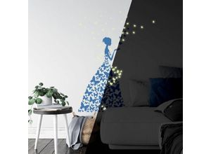 4063129300099 - K&l Wall Art - Schmetterling Leuchtsticker Gelb 66x100cm Leuchtendes Wandtattoo - Leuchtfarbe Gelb