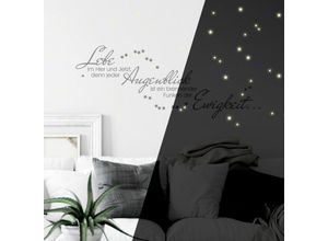 4063129300235 - K&l Wall Art - Leuchtspruch inkl Leuchtsterne Gelb 120x47cm Leuchtendes Wandtattoo - Leuchtfarbe Gelb