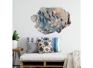 4063129303427 - 3D Wandtattoo Wohnzimmer Lazarov Vintage Natur Abenddämmerung Fotokunst Gräser Mauerdurchbruch selbstklebend 120x82cm - bunt