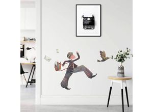 4063129305858 - K&l Wall Art - Wandtattoo Blanz Märchen Zauberwelt Kinderzimmer Aufkleber Der Briefträger Deko Wandbild selbstklebend 70x67cm - bunt