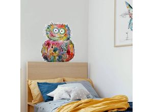 4063129307180 - K&l Wall Art - Wandtattoo Hagemeyer Lebensfreude Kinderzimmer Aufkleber bunt Happy Monster Deko Wandbild selbstklebend 24x30cm - bunt