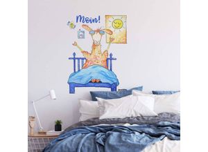 4063129307203 - K&l Wall Art - Wandtattoo Hagenmeyer Lebensfreude Küche Aufkleber Guten Morgen Lama Deko Wandbild selbstklebend 38x50cm - bunt