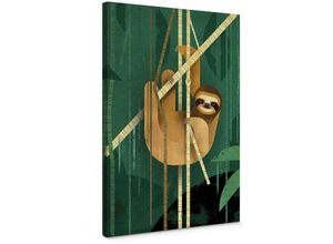 4063129325481 - K&l Wall Art - Leinwandbild Kinderzimmer Safari Wanddeko Braun Bambus Wald Tiere Faultier in Holz Bilderrahmen 20x30cm - grün 4063129325481 - K&l Wall Art - Leinwandbild Kinderzimmer Safari Wanddeko Braun Bambus Wald Tiere Faultier in Holz Bilderrahmen 20x30cm - grün