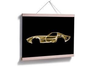 4063129338641 - K&l Wall Art - Poster Mielu Neon Streets Kult Wanddeko Vintage Motiv Retro Auto Nebel Stil 30x24cm - schwarz