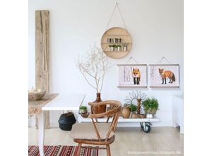 4063129340569 - K&l Wall Art - Wohnzimmer Poster Set Boho Deko Waldtiere Fotografie orange wilder Fuchs im Schnee (2-teilig) 40x30cm - weiß