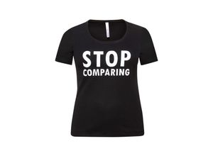 4063134421413 - Große Größen T-Shirt mit Statement schwarz Gr48 50 4063134421413 - Große Größen T-Shirt mit Statement schwarz Gr48 50