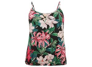 4063134560549 - Große Größen Strandtop mit verstellbaren Trägern schwarz bedruckt Gr44