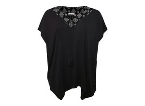 4063134561331 - Große Größen Strandtunika mit V-Ausschnitt und Bindeband schwarz Gr56 58