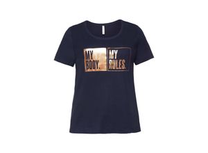 4063134778982 - Große Größen T-Shirt mit Statement-Foliendruck marine Gr52 54 4063134778982 - Große Größen T-Shirt mit Statement-Foliendruck marine Gr52 54