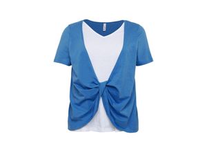 4063134813881 - Große Größen T-Shirt in 2-in-1 Optik aus Flammgarn azurblau Gr48 50