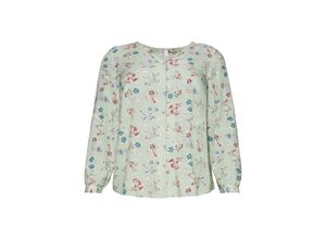 4063134930175 - Große Größen Bluse mit Blumendruck und Knöpfen Viskose blassjade Gr56