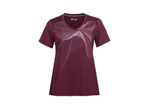 4063134978511 - Große Größen Funktionsshirt mit Frontdruck mit REPREVE® aubergine Gr44 46