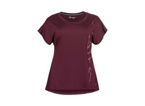 4063134978603 - Große Größen Funktionsshirt mit seitlichem Druck mit REPREVE® aubergine Gr48 50