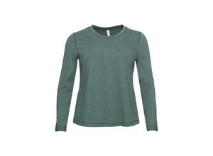 4063135162018 - Große Größen Langarmshirt in Melange-Optik figurumspielend jade Gr44 46