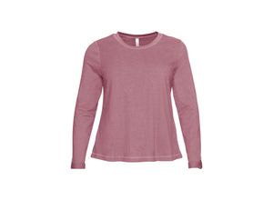 4063135162063 - Große Größen Langarmshirt in Melange-Optik figurumspielend hellmauve Gr48 50
