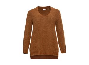 4063135205654 - Große Größen Strickpullover mit V-Ausschnitt in weicher Qualität cognac Gr44 46