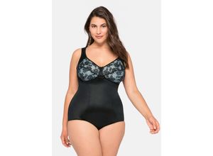 4063135226963 - Große Größen Body mit Shape-Effekt Cups aus floraler Spitze schwarz-blau Gr85F