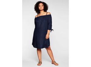 4063135436492 - Große Größen Strandkleid im Carmen-Look mit schmalen Trägern marine Gr50 4063135436492 - Große Größen Strandkleid im Carmen-Look mit schmalen Trägern marine Gr50