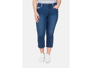 4063135731597 - Große Größen Schmale Jeans in 7 8-Länge mit Kontrastdetails blue Denim Gr40