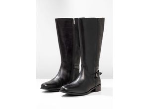 4063135732532 - Große Größen Weitschaftstiefel aus Leder mit Schnallenbändern schwarz Gr41