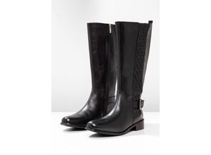 4063135732655 - Große Größen Weitschaftstiefel aus Leder mit Schnallenbändern schwarz Gr42