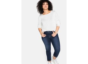 4063135739548 - Große Größen Jeggings mit Gummibund und Gürtelschlaufen dark blue Denim Gr40