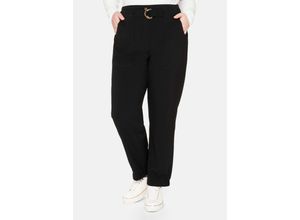 4063135741879 - Große Größen Joggpants im Cargostil mit High-Waist-Bund schwarz Gr50