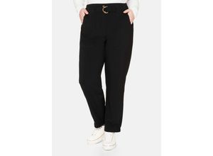 4063135741909 - Große Größen Joggpants im Cargostil mit High-Waist-Bund schwarz Gr56