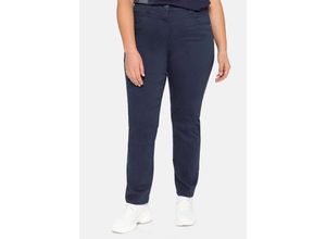 4063135775782 - Große Größen Gerade Stretchhose in Twill-Qualität marine Gr56