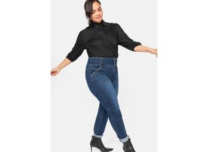 4063135777977 - Große Größen Slim Jeans in Curvy-Schnitt ANNE mit High-Waist-Bund dark blue Denim Gr40