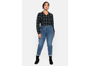 4063135778073 - Große Größen Slim Jeans in Curvy-Schnitt ANNE mit High-Waist-Bund blue Denim Gr40