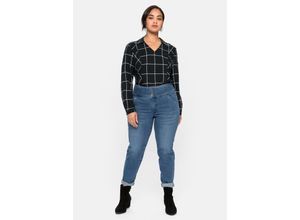 4063135778127 - Große Größen Slim Jeans in Curvy-Schnitt ANNE mit High-Waist-Bund blue Denim Gr44 4063135778127 - Große Größen Slim Jeans in Curvy-Schnitt ANNE mit High-Waist-Bund blue Denim Gr44