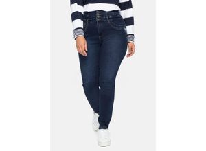 4063135778493 - Große Größen Super Skinny Jeans in Curvy-Schnitt ANNE dark blue Denim Gr44