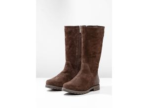 4063135801733 - Große Größen Weitschaftstiefel aus Leder mit Fellimitat braun Gr41